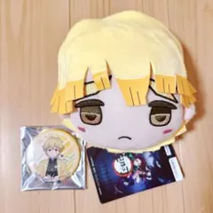 鬼滅の刃 プライズ ぬいぐるみ マスコット リールパスケース 缶バッジ 我妻善逸