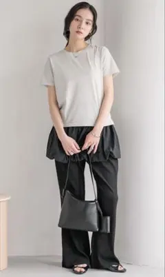Stola.ストラ新品遮熱・接触冷感UVカット ウエストギャザーワイド