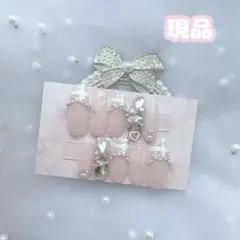 【現品】ネイルチップ チェックネイル 量産型 韓国 ワンホン 埋めつくし