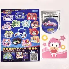 TGS2025 ソニックレーシング エミー 缶バッジ コースター　ステッカー
