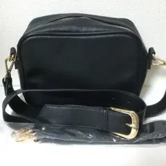 coen コーエン　ダブルストラップ　スクエア　ショルダー　バッグ　ブラック