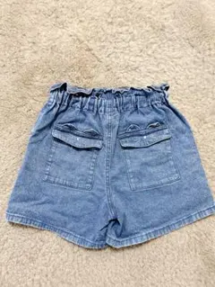 プティマイン　ネコポケット　デニム　ショートパンツ