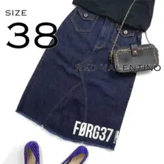 【極美品】RED VALENTINOレッドヴァレンティノイタリア製デニムスカート