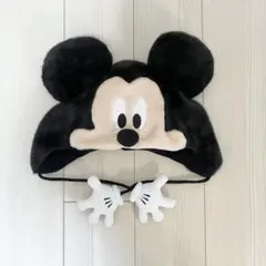 ミッキーマウス 耳付きファー帽子