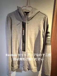 Reebok ジップアップパーカー グレー