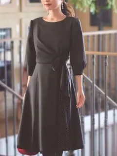 （L03463）アプワイザーリッシェ　ウエストマークフレアワンピース　2