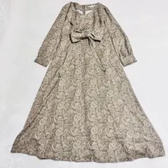 レイカズン（RAY CASSIN）／ノーブペイズリーワンピース ロング　カーキ