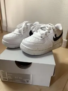 NIKE FORCE 1 (TD) ホワイト/ブラック 6c