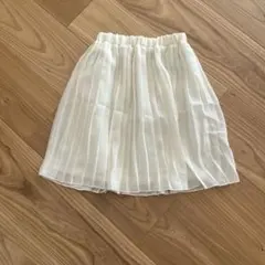 COMME CA ISM プリーツスカート 120A ホワイト