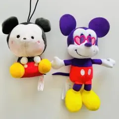 Disney　ミッキーマウス ぬいぐるみマスコット　２点セット