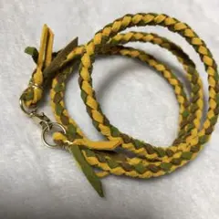 ハンドメイド3連ブレスレット、黄