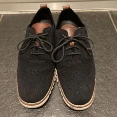 ニット素材 黒 レースアップスニーカー