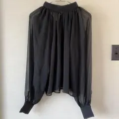 MOUSSY マウジー シアー トップス リボン 透け感 長袖 フリー