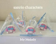 サンリオキャラクターズ　インテリアミニフィギュア　寝ポーズ　マイメロディ