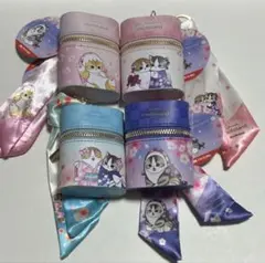 mofusand スカーフチャーム付きポーチ 桜満開 全４種コンプリートセット