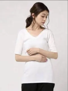ATON エイトンワイドリブ T WIDE RIB V NECK T-SHIRTのサムネイル