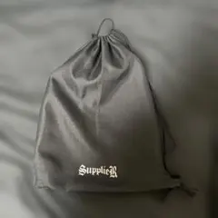 Supplier グレー ドローストリングバッグ