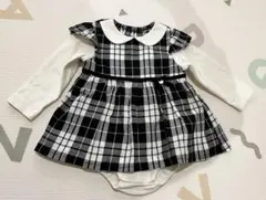 アプレレクール チェックジャンスカレイヤードカバーオール 80サイズ