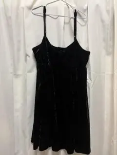 ベロアキャミワンピ