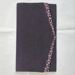 ご祝儀袋 ちりめん桜小紋 ふくさ 紫 袱紗 慶事弔辞 封筒形 シンプル 冠婚葬祭