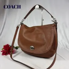 コーチ ホーボー ターンロック 2way ショルダーバッグ ワンショルダー 本革