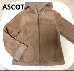 【ASCOT】レディース　ムートンジャケット　ボアジャケット　アウター　キャメル