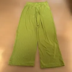 SHOO・LA・RUE ワイドパンツ リブ素材 グリーン S