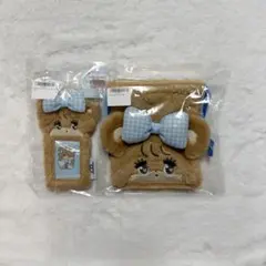 mikko もふもふフォトキーホルダー　もふもふ巾着　ラテ　2点セット