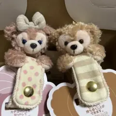 ダッフィー　シェリーメイ　ペア　カチューシャホルダー　タグにシワと折れ有
