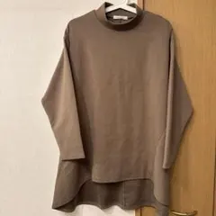 chacoli et fine ブラウン長袖チュニック