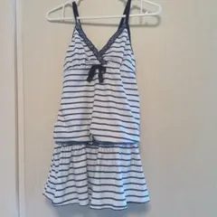 女の子向けワンピース水着 ストライプ150