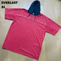 EVERLAST フード付き Tシャツ 5L レッド 赤