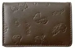 スヌーピーレザーコレクション コスチューム 名刺入 SN0131　ブラウン