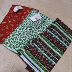 クリスマス生地3枚組