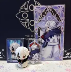 原神　召使　アルレッキーノ　フィギュア　缶バッジ　カード　セット