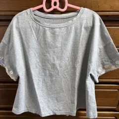 フランシュリッペ　袖刺繍レース　カットソー