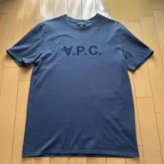 A.P.C. ネイビー ロゴ Tシャツ XS
