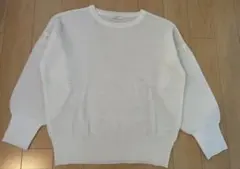 chocol raffine robe 長袖ニット ホワイト ぽわん袖