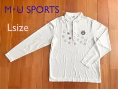 MU SPORTS ミエコウエサコ　ゴルフウェア　長袖ポロシャツ 50サイズ　白