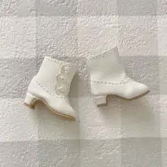 オビツ11 パール ブーツ 白 靴 ねんどろいど どーる ミディ ブライス