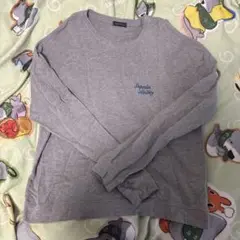 お兄系 y2k スウェット ゆったり グレー 長袖