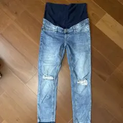 H&M Mama High Rib デニムパンツ マタニティのサムネイル