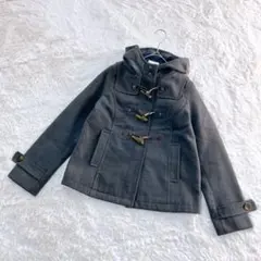 【earth music&ecology】ショートダッフルコート　グレー　S