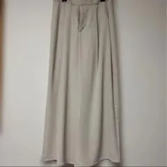 ライトベージュ ワイドパンツ ポリエステル製