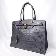 もりごん 極美品　JRA クロコダイル　エキゾチックレザー　ハンドバッグ もりごん様専用 極美品 JRA クロコダイル エキゾチックレザー