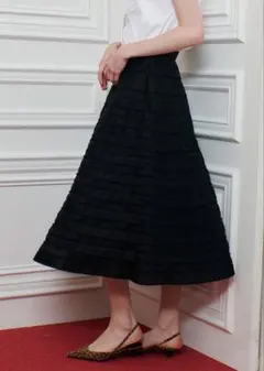 【Loulou Willoughby】 ダブルラッセルステッチスカート