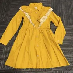 axes femme kids イエローワンピース　傷有