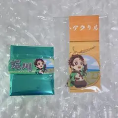 【鬼滅の刃】竈門炭治郎　全集中展 ご当地イラストアクリルチャーム、缶バッジ