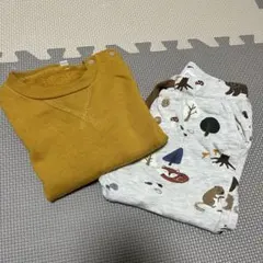 トレーナー＆動物柄パンツ(80cm)