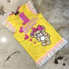 新品 アースマジック　ノースリーブ 150cm くま　リボン　フリル　Y2Kのサムネイル